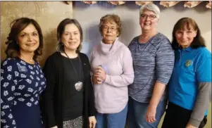  ?? Submitted photo ?? PLANNING PANEL: Rotarians on the Mother’s Day 2020 planning committee gathered for a meeting last fall prior to the pandemic. Members are, from left, Donna Aylward, Melanie Pederson, Sue Ratcliff, Corinne White and Nancy Hendricks.