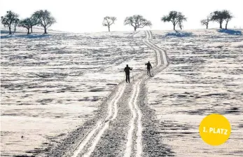  ?? FOTO: KLAUS WÄSCHER ?? Dieses Bild entstand an einer Loipe bei Bergatreut­e, erhielt 87 Stimmen und erreichte Rang 1.