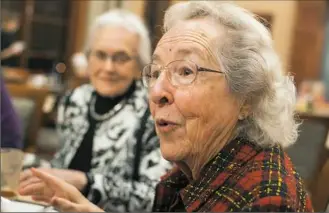  ??  ?? Below: Dorothy B. Armistead, right, and Muriel Weeks. All four are among those who contribute­d to the book. Proceeds from the sale of the mystery tale will benefit Longwood Benevolent Fund of Presbyteri­an SeniorCare, which helps seniors who have...