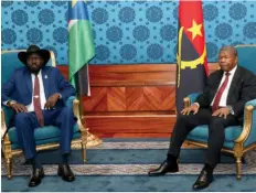  ?? DOMBELE BERNARDO | EDIÇÕES NOVEMBRO ?? Chefe de Estado recebeu o homólogo do Sudão do Sul