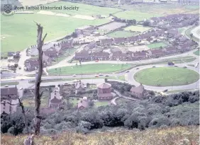  ??  ?? > Groes seen from above Margam