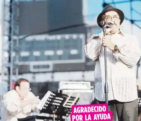  ?? Archivo ?? El cantante logró reunir los $50,000 que junto con exmúsicos de la agrupación debían pagar a la sucesión de Leavitt.