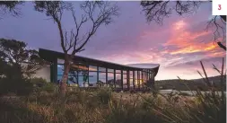  ??  ?? Set above the white sands of Great Oyster Bay, Saffire Freycinet is one of the best small hotels in all of Australia. It’s an ideal base camp for wildlife-watching hikes and kayaking or simply chilling, sampling local oysters, and sipping Tassie vintages.