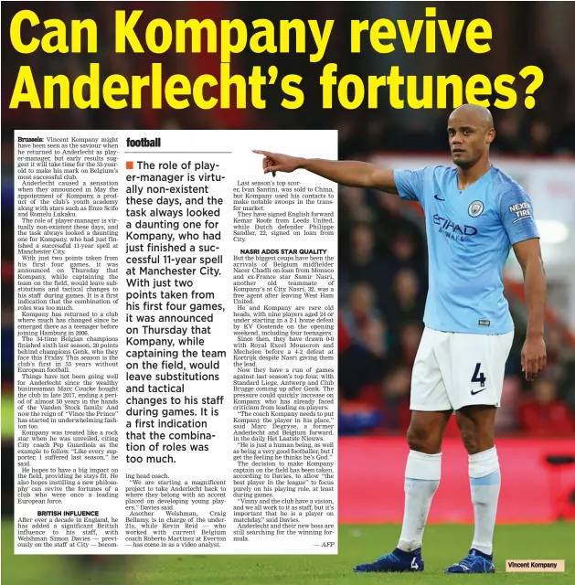  ??  ?? Vincent Kompany