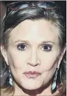  ??  ?? CARRIE FISHER: The Star Wars actress died last December after suffering a heart attack on a flight.