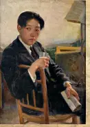  ??  ?? Xu Beihong, Autoportra­it, huile sur toile, 1924