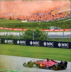  ?? ?? Charles Leclerc spoiled the day for 60,000 Dutch fans hoping for a Max Verstappen win