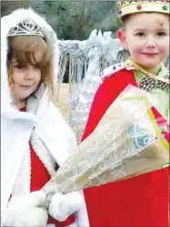  ?? COURTESY PHOTO ?? Trinity Malcom and Aavynd Stauber are excited to be named Little Miss and Mr. Noel in the Noel Christmas Pageant. City officials hosted the event to create community spirit.