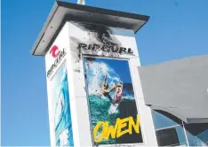  ??  ?? Sales of Ripcurl wetsuits spiked in winter.