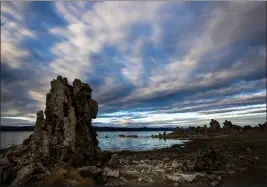 ?? BRIAN VAN DER BRUG — LOS ANGELES TIMES ?? Exposed tufa towers along the shore of Mono Lake in Lee Vining in the fall of 2021.