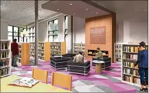  ??  ?? A rendering of the adult area of the new west branch library.