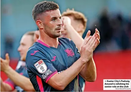  ?? Steve Bond/Pinnacle ?? > Exeter City’s Padraig Amond is relishing his senior role at the club