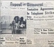  ?? Appeal-democrat file photo ?? Front page of a May 2, 1968 copy of the Appeal-democrat newspaper.