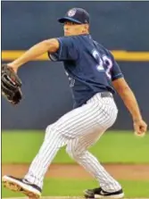  ?? KYLE FRANKO — TRENTONIAN PHOTO ?? Thunder starter Jonathan Loaisiga throws to the plate during the first inning against New Hampshire on Friday.