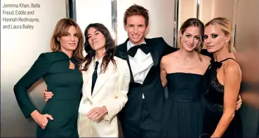  ?? ?? Jemima Khan, Bella Freud, Eddie and Hannah Redmayne, and Laura Bailey