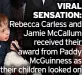  ?? ?? VIRAL SENSATION: Rebecca Carless and Jamie McCallum received their award from Paddy McGuinness as their children looked on