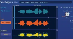  ??  ?? VocAlign Ultra works as an ARA version 2 plugin for DAWs that support this format and also as a regular plugin and as Audio Suite in Pro Tools