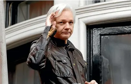  ?? AP ?? A US indictment claims the source of Wikileaks founder Julian Assange’s leaks of Democratic Party emails was a Russian spy group.