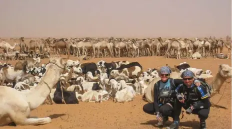  ??  ?? Bloggers Deb Corbeil and Dave Bouskill loved the scenery in Sudan. Together they have visited more than 100 countries on all seven continents.