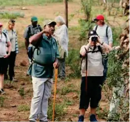  ??  ?? Some of the visitors who travelled from far to explore the beauty of Somkhanda private game reserve.