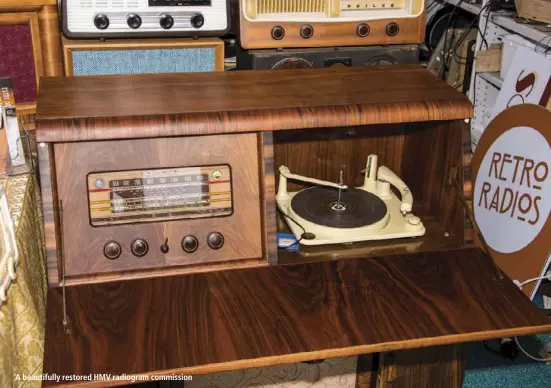  ??  ?? A beautifull­y restored HMV radiogram commission