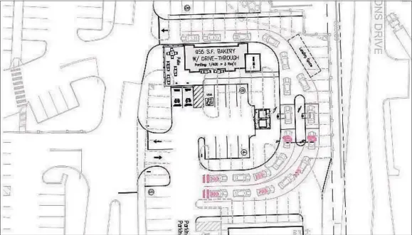  ?? Sweet Grounds LLC / Contribute­d photo ?? A map showing the new location of a Dunkin’ coffee stop, which will have drive-up service on Village Green Drive in Litchfield.