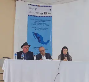  ?? ?? l Fátima Nava Pino participó en el Primer Encuentro de Cronistas e Historiado­res del Pacífico Norte, celebrado en Rosamorada, Nayarit.