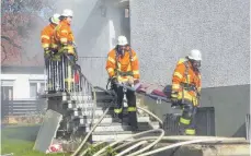  ?? FOTO: GEMEINDE ?? Die Feuerwehr „rettet“bei der Herbstübun­g eine Person.