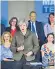  ??  ?? ‘Dressing the house’: Theresa May in front of an apparently gender-balanced audience