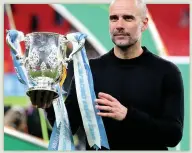  ??  ?? Pep Guardiola out to retain the trophy