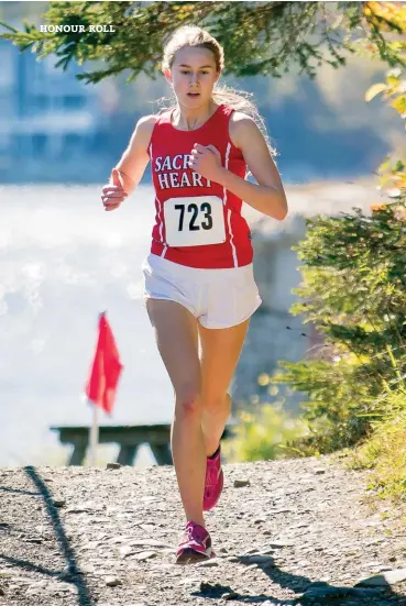  ??  ?? ABOVE Maggie Smith on course and about to take the Nova Scotia Provincial XC title