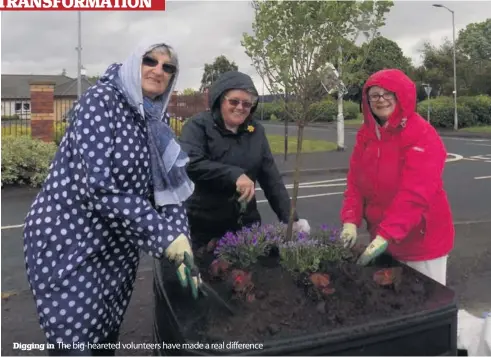  ??  ?? Digging in The big-heareted volunteers have made a real difference