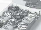  ?? PROVIDED BY KRISPY KREME DOUGHNUT CORP. ?? Krispy Kreme has heart- shaped doughnuts for Valentine’s Day.