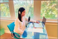  ?? Lauren Ji / Contribute­d photo ?? Through her podcast STEMpoweri­ng Conversati­ons, Fairfield Ludlowe High School student Lauren Ji hopes to demystify STEM fields and show her younger listeners that they can achieve what her guests have.