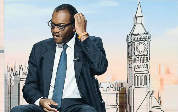  ?? JEFF OVERS / AFP ?? Kwasi Kwarteng el 25 de setembre en un programa dominical de la BBC