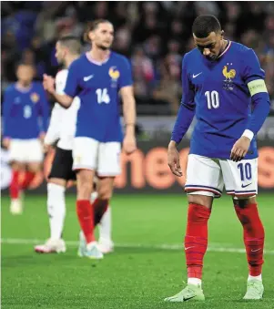  ?? | PHOTO : AFP ?? Kylian Mbappé et les Bleus ont livré un match sans, hier soir.