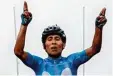  ?? Foto: afp ?? Nairo Quintana spielt seine Qualitäten am Berg aus und siegt.