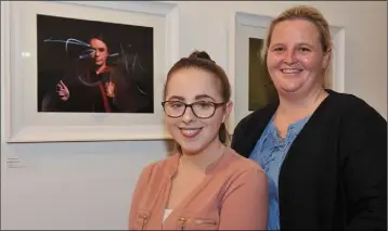  ??  ?? Kayleigh O’Rourke, Ó Fiaich Institute of Further Education who received 2nd place in the PLC Photograph­y Section of the LMETB Robert Ballagh Art Competitio­n pictured with Samantha Clitheroe at the awards ceremony held in the Droichead Arts Centre.
