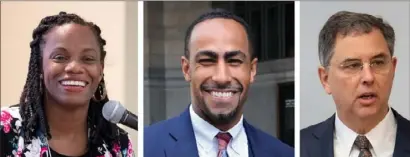  ?? Post-Gazette ?? Democratic candidates vying for Pennsylvan­ia’s 12th Congressio­nal District seat, currently held by Mike Doyle, are state Rep. Summer Lee; Jerry Dickinson, a University of Pittsburgh law professor; and Steve Irwin, a Pittsburgh attorney.