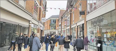  ??  ?? Shoppers returned to the city centre last week following the relaxation of lockdown rules