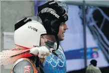  ?? DIDIER DEBUSSCHER­E ?? Alex Gough, left, and Sam Edney retire as Canada’s most decorated lugers. Gough says the two Calgary athletes will look back fondly on “an incredible journey.”