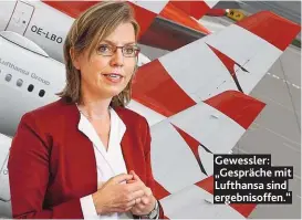  ??  ?? Gewessler: „Gespräche mit Lufthansa sind ergebnisof­fen.“