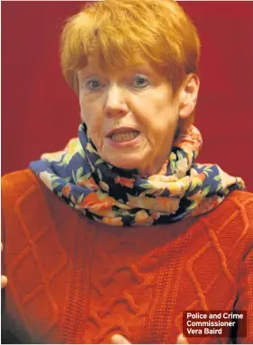  ??  ?? Police and Crime Commission­er Vera Baird