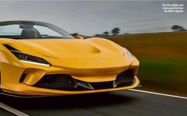  ??  ?? The F8 is lighter and more powerful than the 488 it replaces
Performanc­e