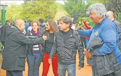  ?? MARCELO SILVESTRO ?? EN MERLO. El ex ministro estuvo ayer en el primer acto de la fórmula Fernández-Fernández.