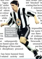 ??  ?? Beardsley playing for Newcastle in 1995