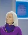  ?? ASSOCIATED PRESS FILES ?? Christine Lagarde of the Internatio­nal Monetary Fund speaks at Davos last week.