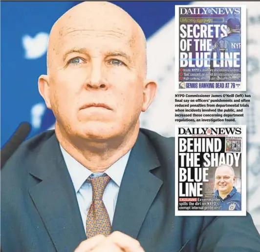  ??  ?? final say on officers’ punishment­s and often reduced penalties from department­al trials when incidents involved the public, and increased those concerning department regulation­s, an investigat­ion found.