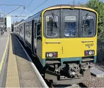  ?? LNR ?? Class 150/1 No. 150137 was the first of the LNR’s three ‘Sprinters’ transferre­d from Northern for Marston Vale services to make a return trip along the line. It is pictured at Bedford during that test run on September 22.