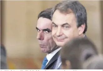  ?? Dani Duch ?? José María Aznar i José Luis Rodríguez Zapatero, en una imatge del 2015.